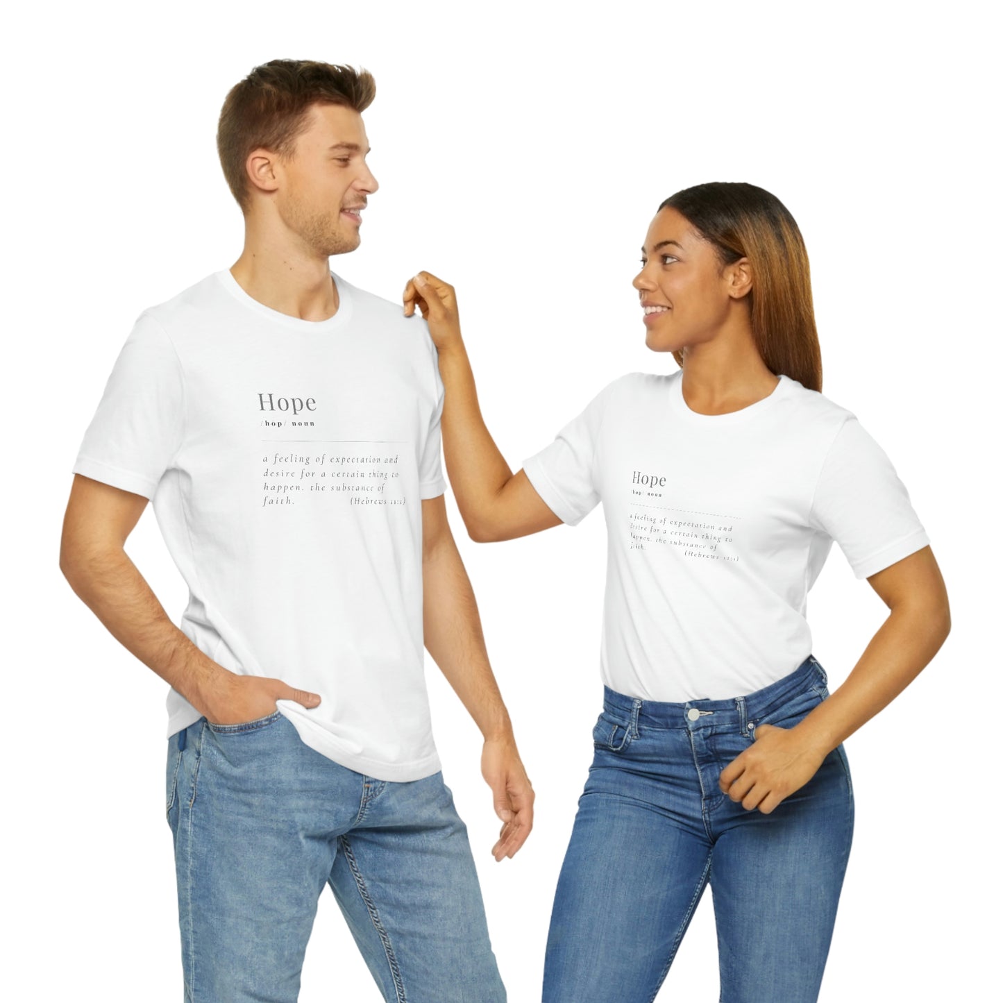 Definition of Hope White Unisex Jersey Short Sleeve Tee