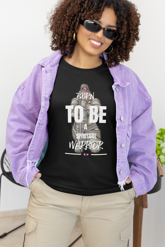 Born To Be A Spiritual Warrior/Woman-in-Armor Unisex Jersey Short Sleeve Tee