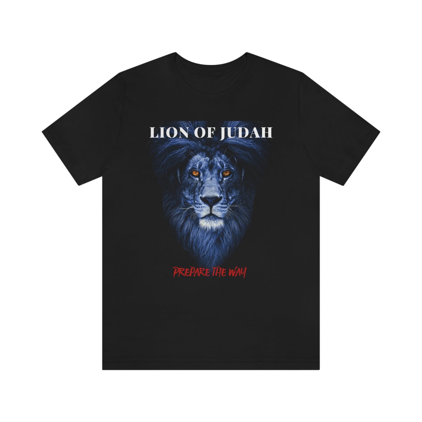 Lion of Judah w/red lettering Unisex Jersey Short Sleeve Tee